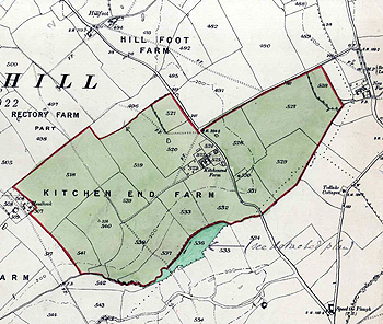 The extent of Kitchenend Farm in 1917 [L23/1007/7]